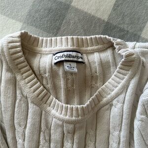 Croft & Barrow Women's Cable Knit Sweater - Cream